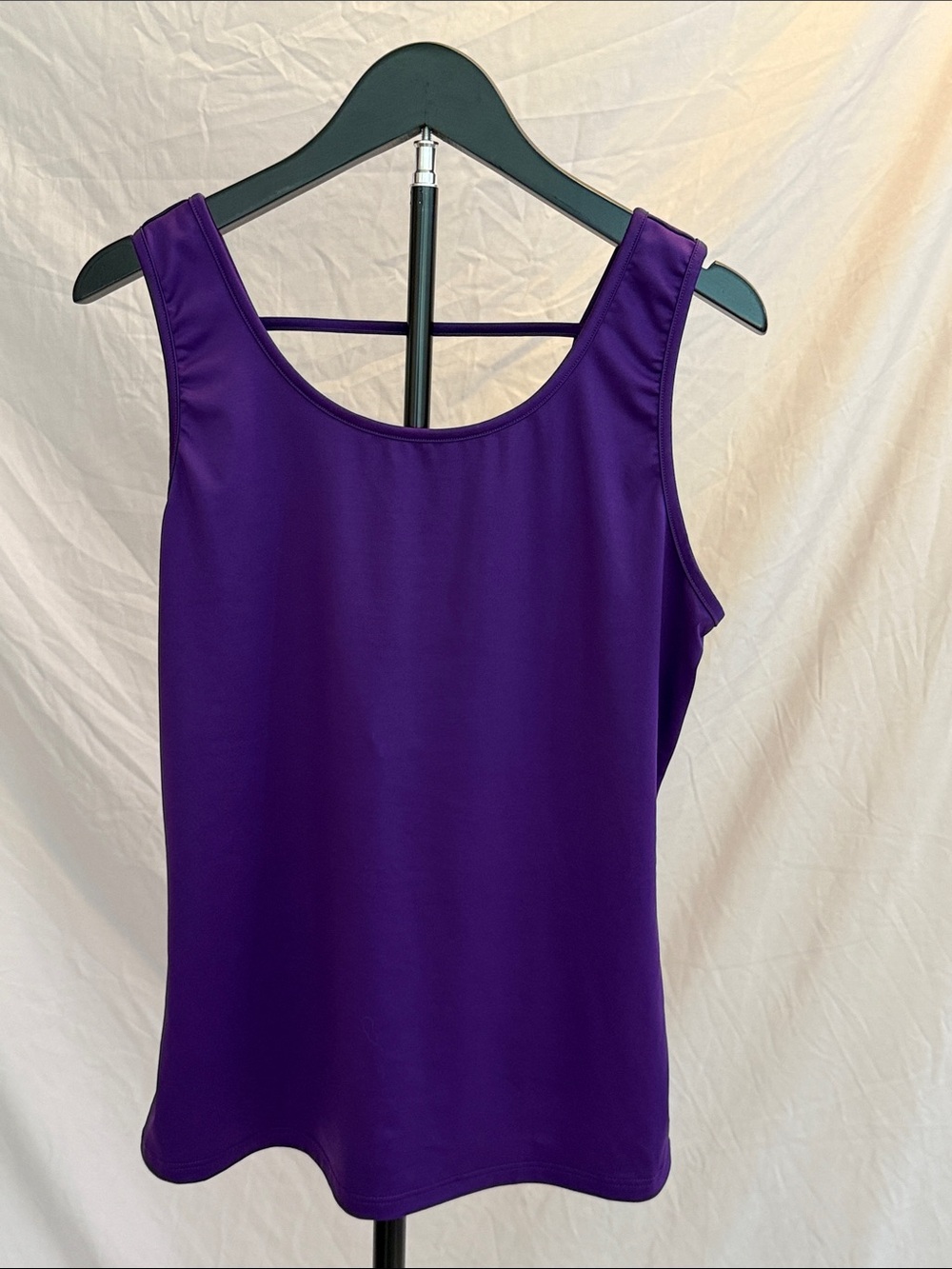 Purple Scoop Neck Tank Top